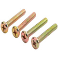 hot sale philips head gold color yellow zinc plated M6 M8 furniture screw